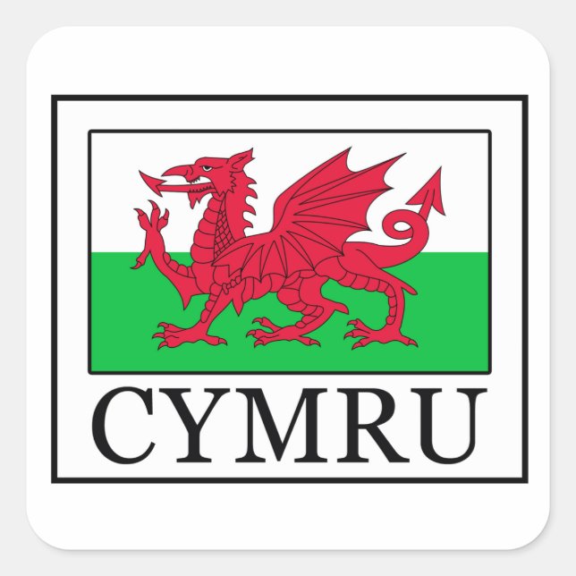 Sticker Carré Casquette Cymru (Devant)