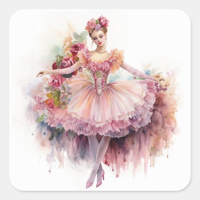 Sticker Carré Casse-Noisette Ballet, Valse des Fleurs  (Devant)