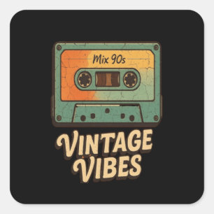 Sticker Carré Cassette classique