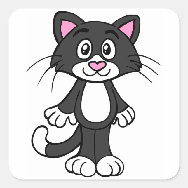 Sticker Carré Cat (Devant)