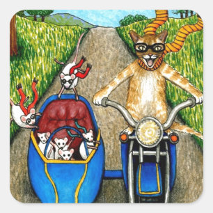 Sticker Carré Cat 384