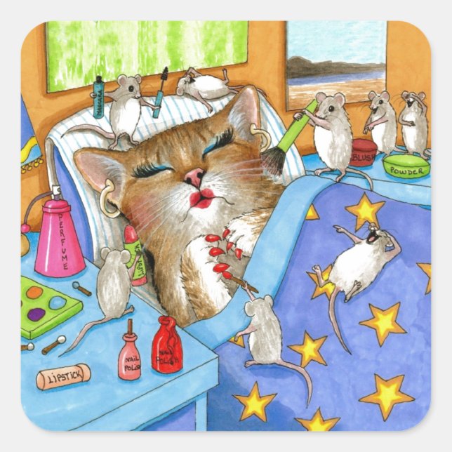 Sticker Carré Cat 508 (Devant)