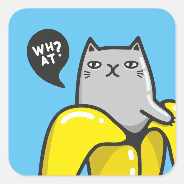 Sticker Carré Cat in banana (Devant)