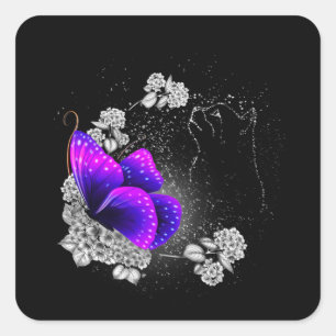 Sticker Carré Cat In Heaven Animal Memorial Thème Amoureux de le