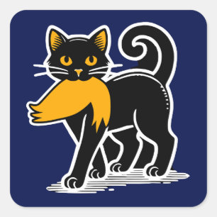 Sticker Carré Cat Ladies Kamala Harris Walz 2024 Bleu