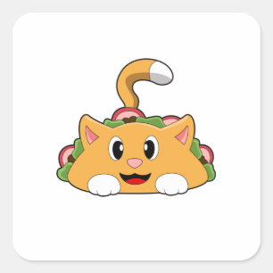 Sticker Carré Cat Taco