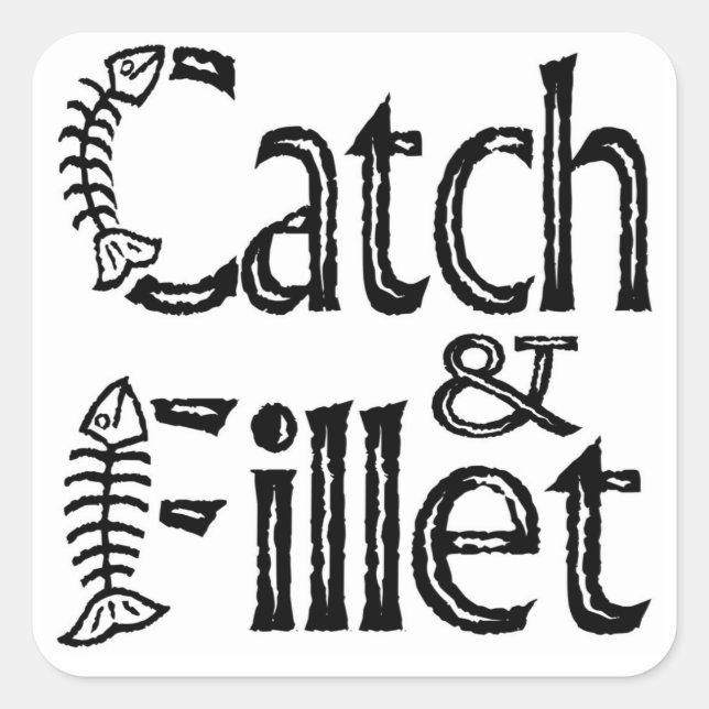 Sticker Carré Catch & Filet (Devant)