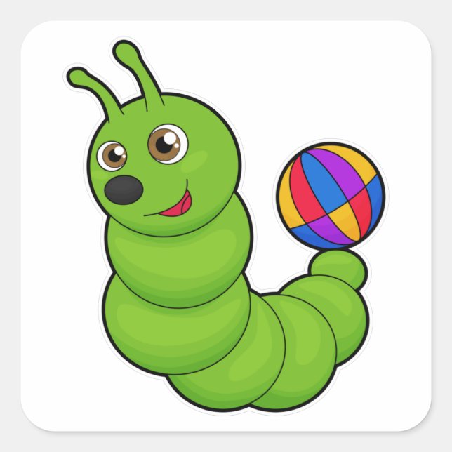 Sticker Carré Caterpillar avec Water polo (Devant)