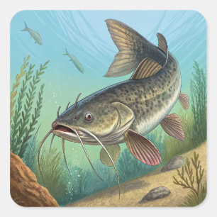 Sticker Carré Catfish