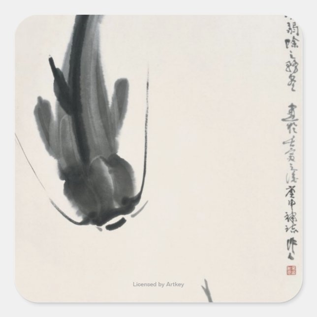 Sticker Carré Catfish chinois (Devant)