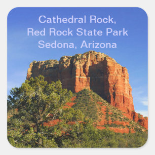 Sticker Carré Cathedral Rock, Arizona