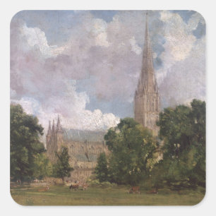 Sticker Carré Cathédrale de John Constable   Salisbury du sout