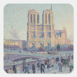 Sticker Carré Cathédrale Notre-Dame Paris France Peinture classi