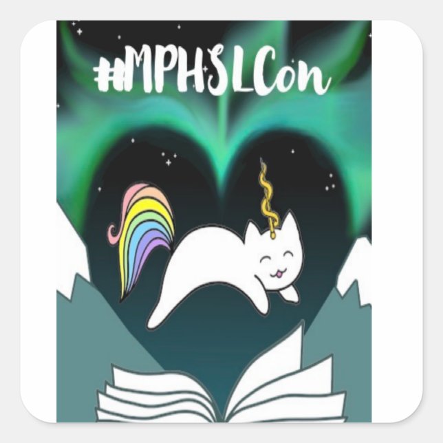 Sticker Carré Caticorn DE HLABC (Devant)