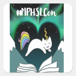 Sticker Carré Caticorn DE HLABC