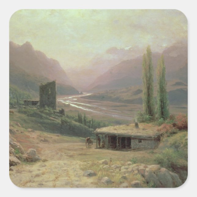 Sticker Carré Caucasian Canyon, 1893 (Devant)