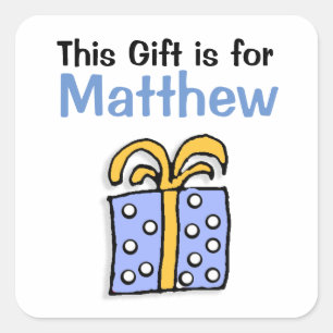 Sticker Carré Ce cadeau est pour la balise cadeau personnalisée