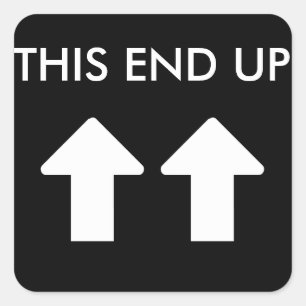 Sticker Carré Ce finissez la flèche blanche