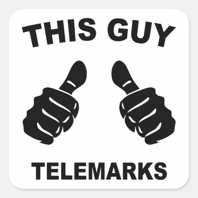 Sticker Carré Ce Guy Telemmarks (Devant)