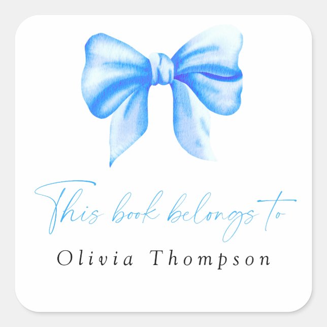 Sticker Carré Ce livre appartient à (Devant)