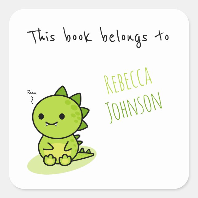 Sticker Carré Ce livre appartient à (Devant)