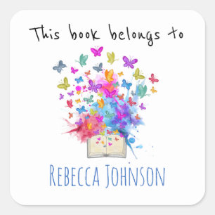 Sticker Carré Ce livre appartient à