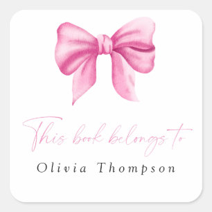 Sticker Carré Ce livre appartient à