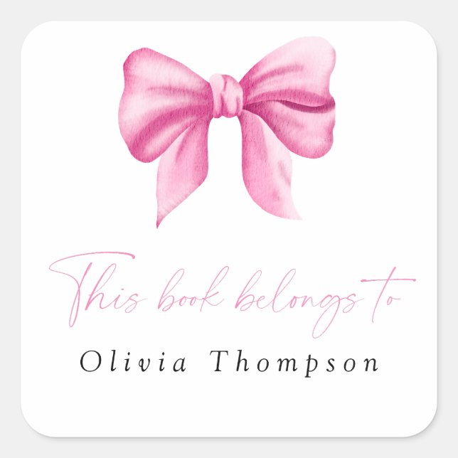 Sticker Carré Ce livre appartient à (Devant)