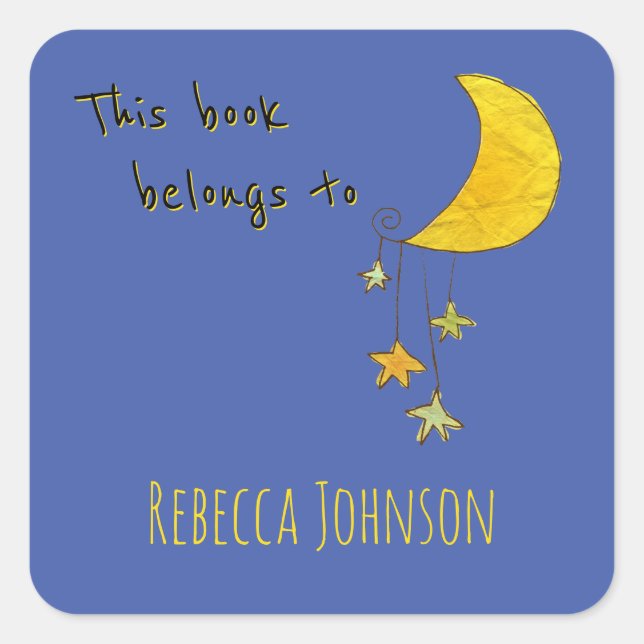 Sticker Carré Ce livre appartient à (Devant)