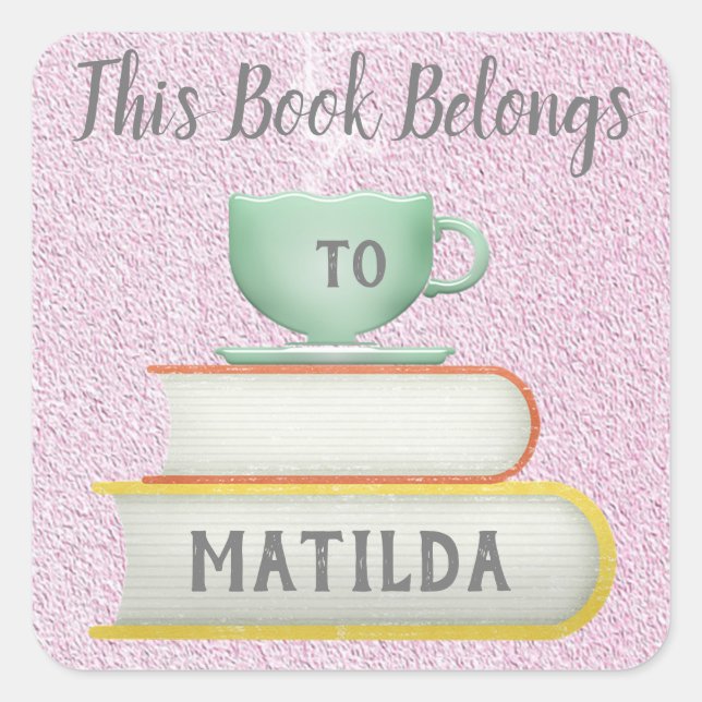 Sticker Carré Ce Livre Appartient À Réserver Les Amateurs (Devant)