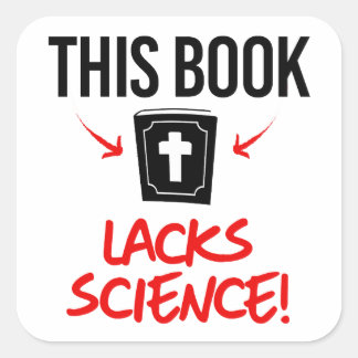 Sticker Carré Ce livre manque de science