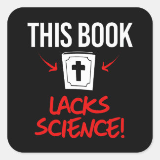 Sticker Carré Ce livre manque de science