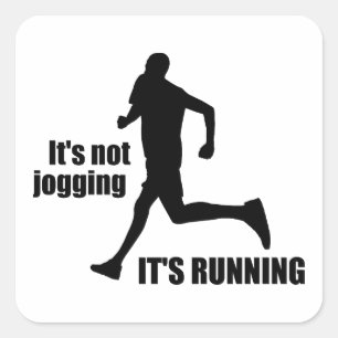 Sticker Carré Ce n'est pas Jogging qu'il tourne