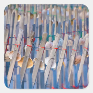 Sticker Carré Ceinture de dune décorée de coquillage