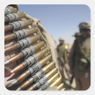Sticker Carré Ceintures de munitions de calibre 50