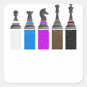 Sticker Carré Ceintures D'Échecs Jiu Jitsu À Base Détenue