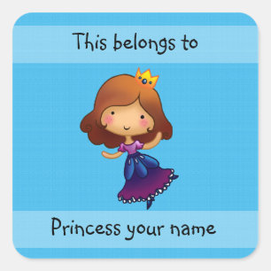Sticker Carré Cela appartient à l'autocollant princess