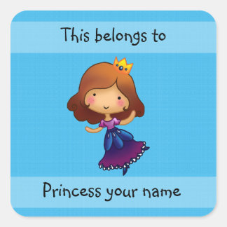 Sticker Carré Cela appartient à l'autocollant princess