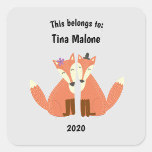 Sticker Carré Cela revient à retourner à l'école Flirter Foxes G