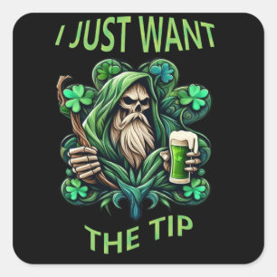 Sticker Carré Célébration de l'Esprit Festif de Saint Patrick