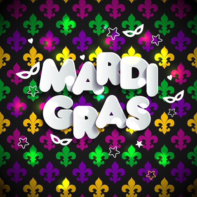 Sticker Carré Célébration de Mardi Gras (Créateur téléchargé)