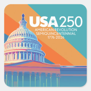 Sticker Carré Célébration du 250e anniversaire de la capitale de