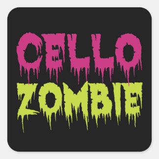 Sticker Carré Cello Zombie