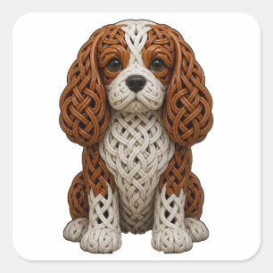 Sticker Carré Celtic Knot Blenheim Cavapoo