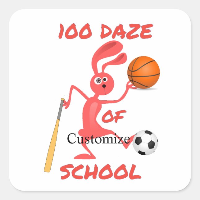Sticker Carré Cent Daze De L'École Thunder_Cove (Devant)