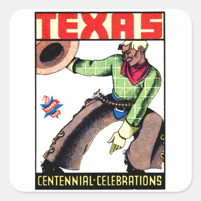Sticker Carré Centenaire du Texas 1936 (Devant)