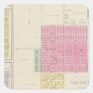 Sticker Carré Centre de Smith, ville de Gould, moteur, Webster,