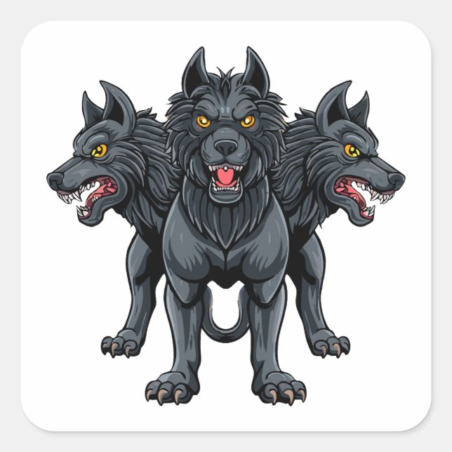 Sticker Carré Cerberus (Devant)