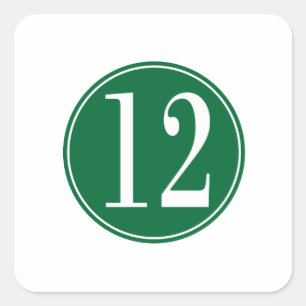 Sticker Carré Cercle #12 vert