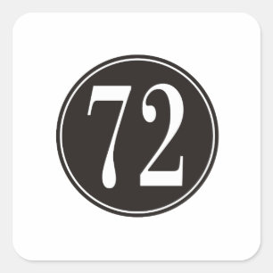 Sticker Carré Cercle #72 noir